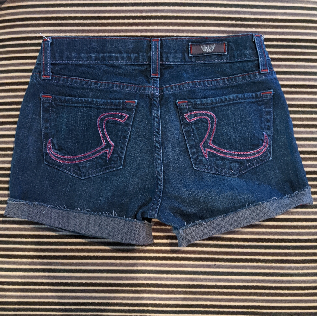 R&R "Kasandra" Cut-Off Denim Shorts